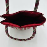 Longaberger  2009 Tote Snowflake/Holiday Plaid Fabric 9" x 9.5" Double Handle Photo 6