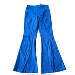Free People Women’s L Real Deal Slit Flare Pant Blue High Waist Trendy New Photo 1