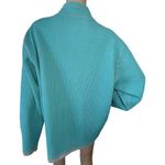 Paradise Collection Quarter Zip Waffle Style Pullover Sweatshirt Blue Size XL Photo 2