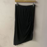 Bobeau  Black Asymmetrical Ruched Side Skirt Size L GUC Photo 8