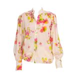 Karina Grimaldi Felicity Print Blouse in White Tuscan Flowers Large New Womens Photo 9