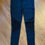 Tinseltown Denim Couture Black Moto Leggings Ribbed Knee Detail Women’s Size S Photo 0