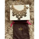 Kate Spade  New York Ombre Bouquet Floral Bib Necklace Grey Gold Photo 1