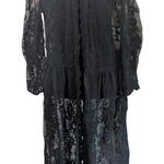 Staccato Black Lace Duster Kimono Large L Gothic Romantic Whimsigoth Cardigan Photo 0