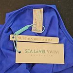 💕SEA LEVEL Eco Essentials Keyhole Halter One Piece Swimsuit Cobalt Blue 12 NWT Photo 9