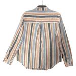 Anthropologie Maeve Womens Medium Chatham Striped Button Down Long Sleeve Pocket Blue Photo 1