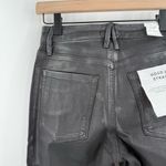 Good American  Jeans SZ 4/27 Good Legs 27.5” Straight Coated High Rise Black NWT Photo 14