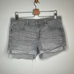Gap Womens Gray Denim mid rise Slim Shorts rolled hem Size 31r Photo 1