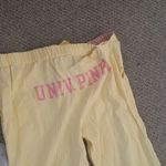 PINK - Victoria's Secret Pink VS Yellow Striped Capri Pants SIZE L Photo 3