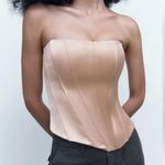 ZARA NWT SATIN EFFECT CORSET TOP Photo 0
