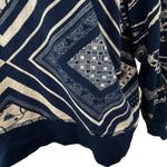 BDG Urban Outfitters Pierre Mock Neck Slouchy Top Blue & White Women’s XS BOHO Photo 7