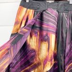 Worthington Satin Skirt Womens 12 Black Graffiti Whimsigoth Witchy Fairy Grunge Photo 3