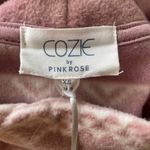 Pink Rose NEW Cozie by  Lilac Mauve Southwestern Snowflake Winter Cropped Sweater Photo 5