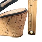 Sperry  Southport‎ Nautical Slingback Black Canvas Cork Wedge Sandals Women 10M Photo 12