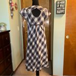 Free People  high-low short sleeve plaid dress embroidered keyhole opening size M Photo 2