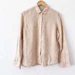 J. McLaughlin  Britt Linen Button Shirt in Cedar Tan Photo 2