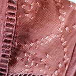 Anthropologie DOLAN DUSTY MAUVE ROSE TEXTURED NECKLINE V NECK RAGLAN BLOUSE XXS Photo 4