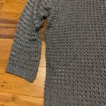EXPRESS Metallic Knit Top Womens Small Gray Sparkle Shimmer Sweater 3/4 Sleeve Photo 1