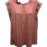 Matilda Jane Good Heart Women's Pink Lace Trim Sleeveless Tank Top Size L Photo 0