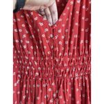 Madewell ‎ Sophia Mini Dress Bandana Flower Red Spring Button Down Women's Size M Photo 6