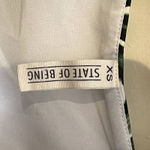 State Of Being  Palm‎ Leaf Holiday Mini Shift Dress Cut Out V-Neck Lined Women XS Photo 5