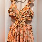 ASTR The Label Coral Floral Fritillaria Maxi Dress SZ Small Boho Wedding Guest Photo 5