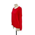 Nation Ltd  Red Pullover Crewneck Long‎ Sleeve Raglan Top Size Small Photo 1