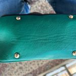 Purse Elegant Green and Black Satchel with Gold Handle/CESCA Photo 8