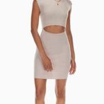 Wilfred Free Aritzia  Beige Cut Out Knit Mini Dress Size Medium NWT! Photo 0