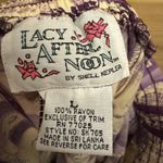 Vintage Lacy After Noon Size Medium Purple Floral Lace Patchwork Maxi Skirt Photo 9