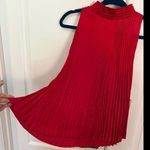 1. State  M Retro Pink Pleated Accordion Halter Tank Top Photo 0