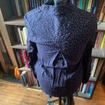 Beach lunch lounge navy & red heart novelty print S button down shirt Photo 1