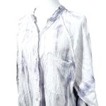 Aerie  Gauzy White/Purple Button-Up Shirt Size Large Photo 3
