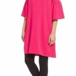 Bryn Walker Rivera Fleece Tunic Top Dress Size Medium Pink Bell Sleeved Sz M New Photo 0