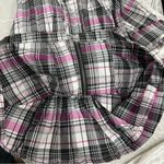 Odyn small purple plaid waterproof zipper top jacket shirt w/belt pockets Photo 15