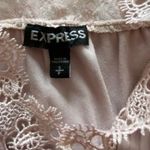 EXPRESS  Women’s Pink Sleeveless Flowy Top Size Small Relaxed Fit Lace Detail Photo 3