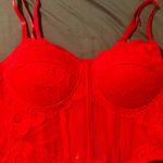 Victoria's Secret Red Lace Bustier Photo 0