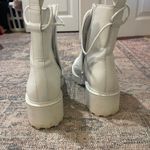 Steve Madden Elegant Cream Lace-Up Combat Boots Photo 5