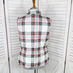 st. john's bay St. John’s Bay Plaid Full Zip Puffer Vest White Multi Medium Photo 3