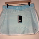 Nike Golf Skort Athletic Skirt Dri-FIT Geometric Print Light Blue White L Photo 0