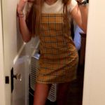 Urban Outfitters  Plaid Dress Mini Yellow Photo 2