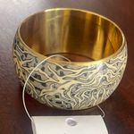 Fantasia La Moda Cream Gold and Black Decorative Bangle fashion jewelry New Photo 0