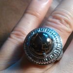 Matrix Silver Shungite Stainless Steel Ring (Size 8) Photo 0