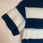 Rollas womens medium short sleeve shirt blue and white stripe casual basic Photo 6