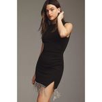 Elliatt NEW  Sleeveless Lace Stretch Crepe Diamante Fringe Mini‎ Dress Size Small Photo 8