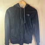 The North Face Womens Heavy Reversible Sweatshirt Jacket Fits S/M Plush Black Photo 6