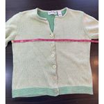 Orvis  Cardigan Sweater Women's Sz Medium Classic Green Easter St Patrick's Coast Photo 8