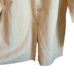 Barami Linen Cotton Women Top L Yellow Button Up Coastal Chic Office Travel Yellow Size L Photo 3