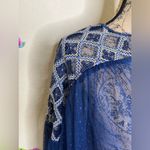 Free People  Joyride Sheer Embroidered Ruffle Top Photo 5