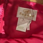 Aspeed One Shoulder Asymmetric Formal Evening Prom Gown Chiffon Overlay Embellished Bright Fuchsia Hot Pink Colorful Chiffon Coastal Coquette Photo 6